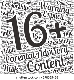 Conceptual word cloud on the theme of age classification of information products