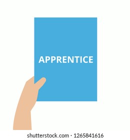 Conceptual writing showing Apprentice. Vector illustration