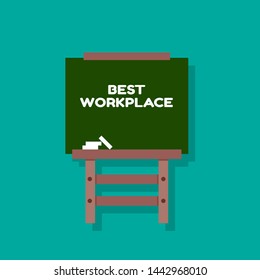 Conceptual writing showing Best Workplace. vector for company with stress free