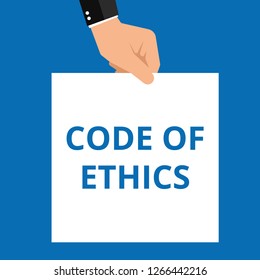 Conceptual writing showing Code Of Ethics. Vector illustration