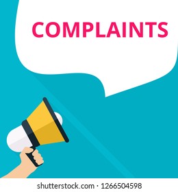 Conceptual writing showing Complaints. Vector illustration