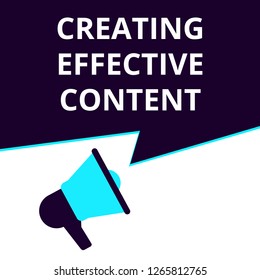 Conceptual writing showing Creating Effective Content. Vector illustration