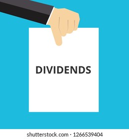 Conceptual writing showing Dividends. Vector illustration