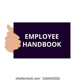 Conceptual writing showing Employee Handbook. Employee, handbook, assistance, book, business, career, code, conduct, direction, document, employer