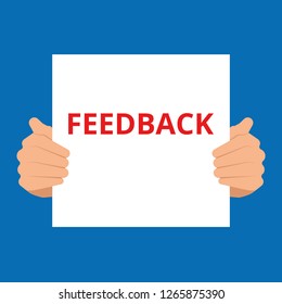 Conceptual writing showing Feedback. Vector illustration