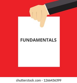 Conceptual writing showing Fundamentals. Vector illustration