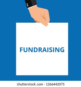 Conceptual writing showing Fundraising. Vector illustration