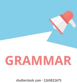 Conceptual writing showing Grammar. Vector illustration