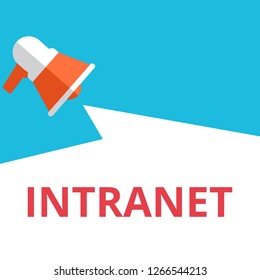 Conceptual writing showing Intranet. Vector illustration