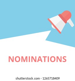 Conceptual writing showing Nominations. Vector illustration