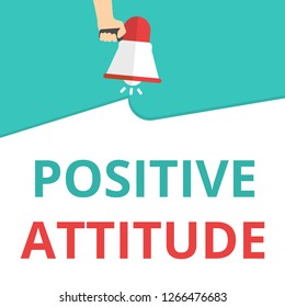 Conceptual writing showing Positive Attitude. Vector illustration