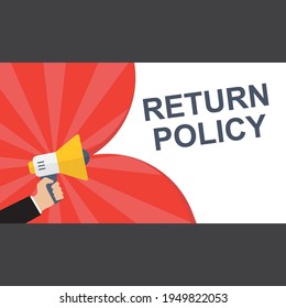 Conceptual writing showing Return Policy. Vector illustration