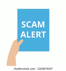 Conceptual writing showing Scam Alert Motivational Call. Vector illustration