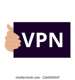 Conceptual writing showing Vpn. Vector illustration