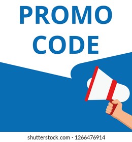 Conceptual writing text caption Promo Code. Vector illustration