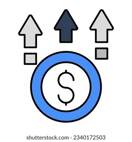 Icono de diseño conceptual de la inflación 