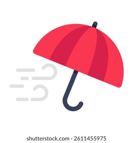 Conceptualizing flat design icon of umbrella