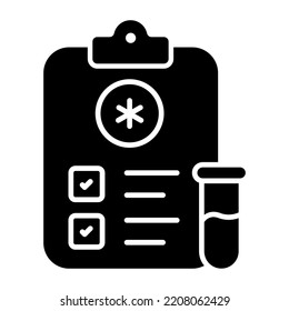 Conceptualizing Glyph Design Icon Of Lab Test Report 