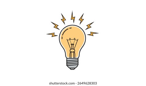 Conceptualizing ingenious solutions through vivid illumination of a bright idea symbolizing innovation and creative thinking process