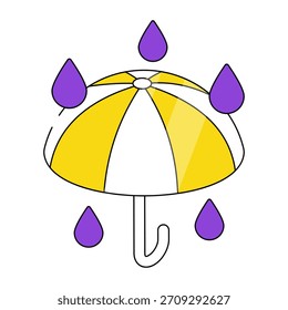 Conceitualizando ícone de design isométrico de sombra de chuva