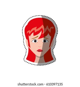 Concerned cartoon face icon vector illustration graphic design
