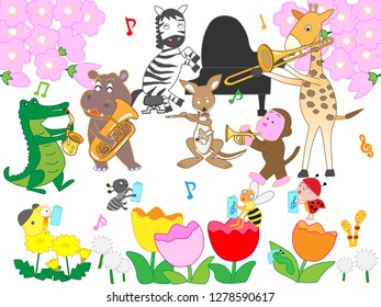 Concert of animals and insects held in spring.