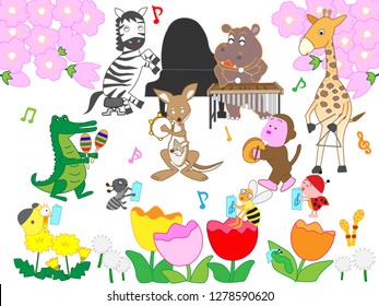 Concert of animals and insects held in spring.