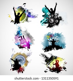 Concert Background Design - easy to edit vector illustration