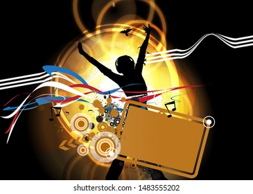 Concert Background Design - easy to edit vector illustration