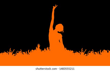 Concert Background Design - easy to edit vector illustration