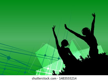 Concert Background Design - einfache Bearbeitung von Vektorgrafik