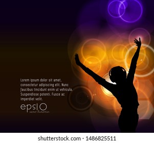 Concert Background Design - easy to edit vector illustration
