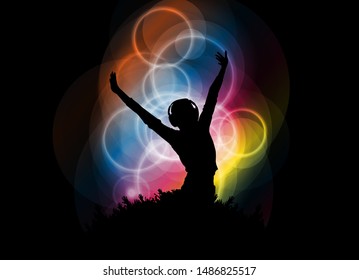 Concert Background Design - easy to edit vector illustration