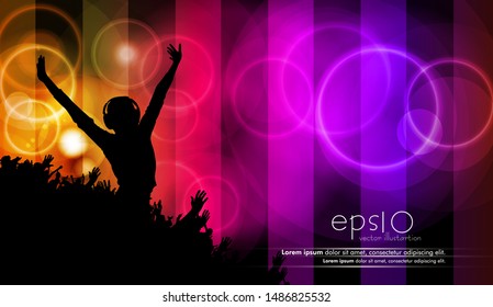 Concert Background Design - easy to edit vector illustration