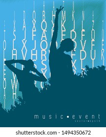 Concert Background Design - easy to edit vector illustration