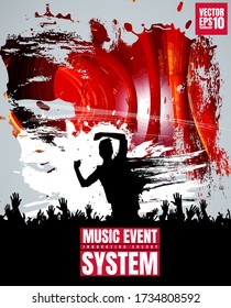 Concert Background Design - easy to edit vector illustration