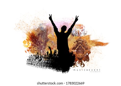 Concert Background Design - easy to edit vector illustration