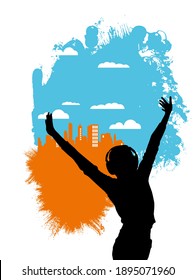 Concert Background Design - easy to edit vector illustration
