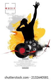 Concert Background Design - easy to edit vector illustration