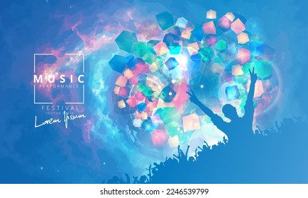 Concert Background Design - easy to edit vector illustration