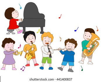 The concert of children.