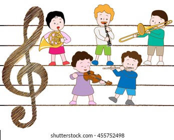 The concert of children.