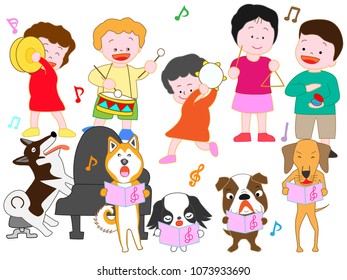 Concert with children and pets.
