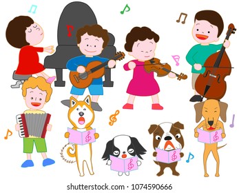 Concert with children and pets.

