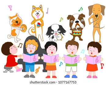 Concert with children and pets.

