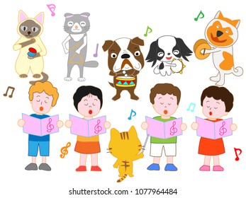 Concert with children and pets.


