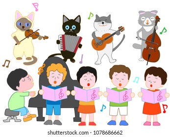 Concert with children and pets.


