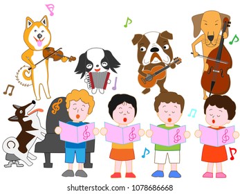 Concert with children and pets.


