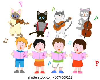 Concert with children and pets.
