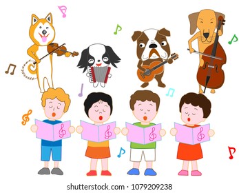 Concert with children and pets.